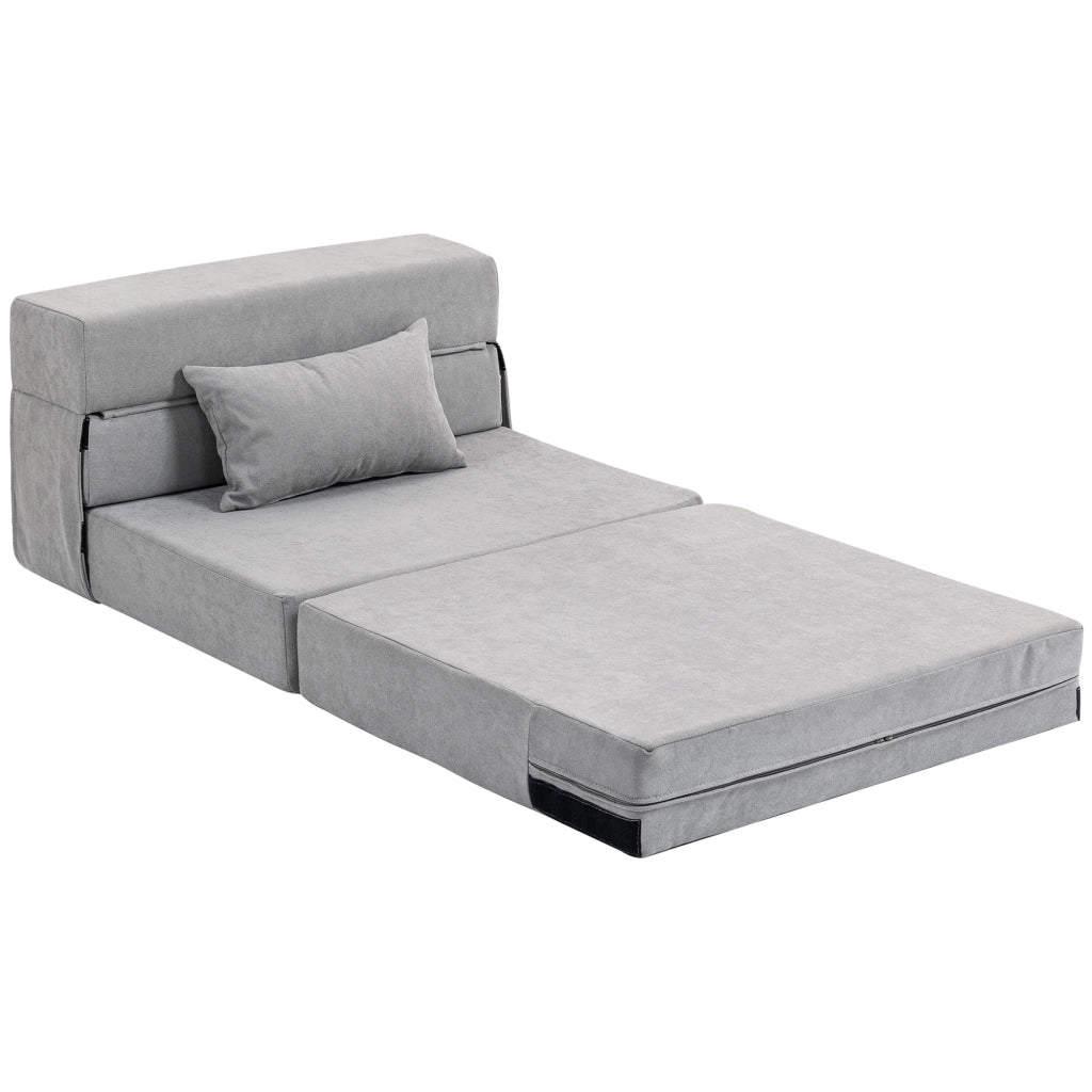 Divano letto ¨C zephmum ¨C tessuto, grigio chiaro