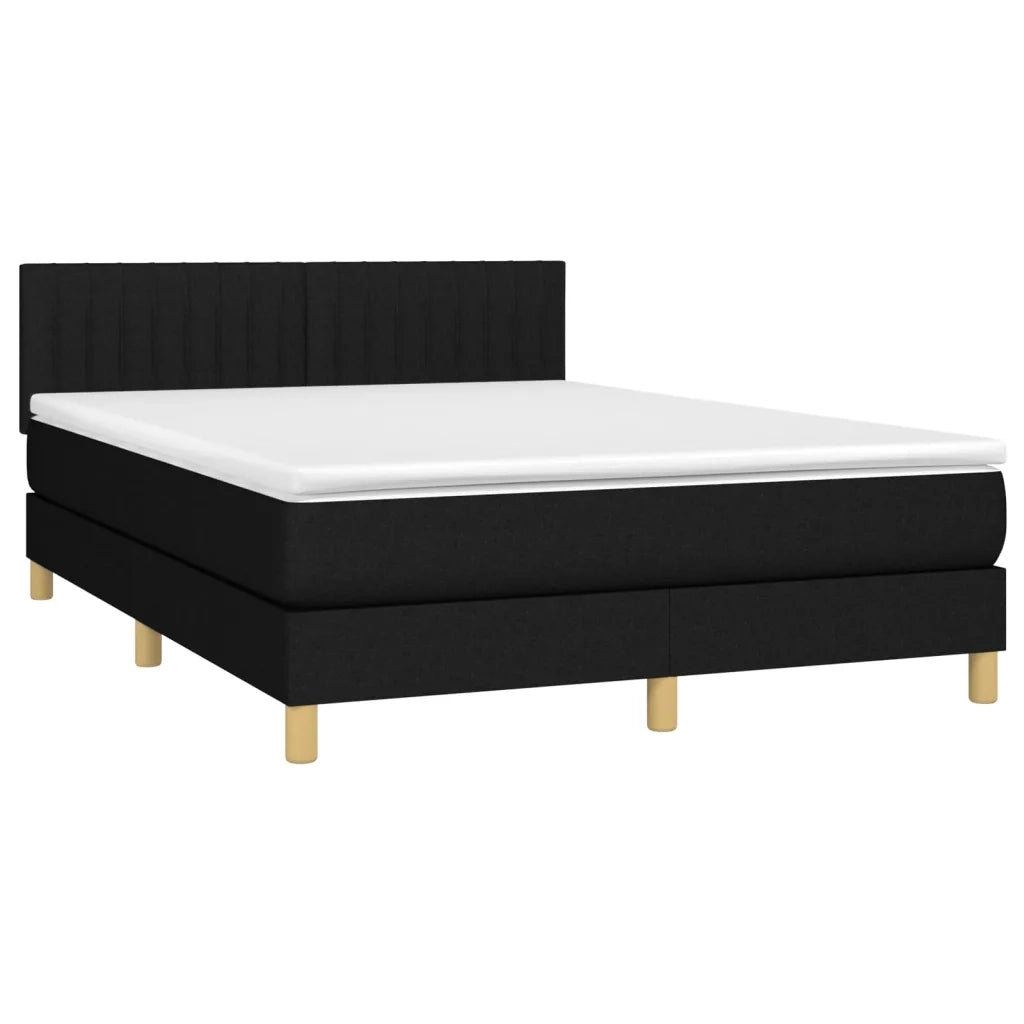 Giroletto a Molle con Materasso Nero 140x190 cm in Tessuto 3140771