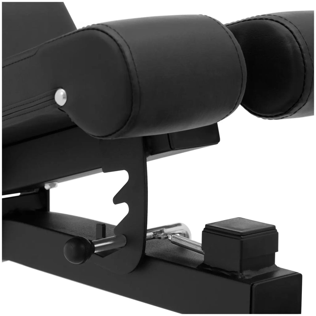 Panca pesi con portata fino a 150 kg inclinazione regolabile da 80° a 180° pieghevole acciaio PU schiuma nero 14_0008397