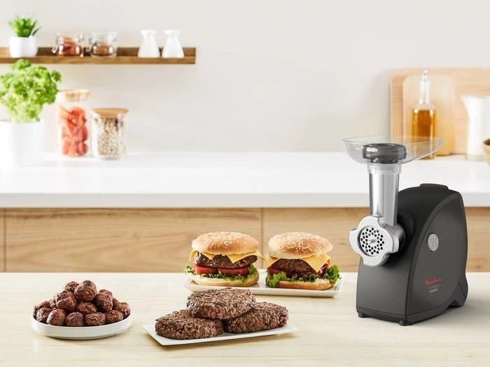 Moulinex ME472832 tritacarne 2000 W Nero, Acciaio inossidabile