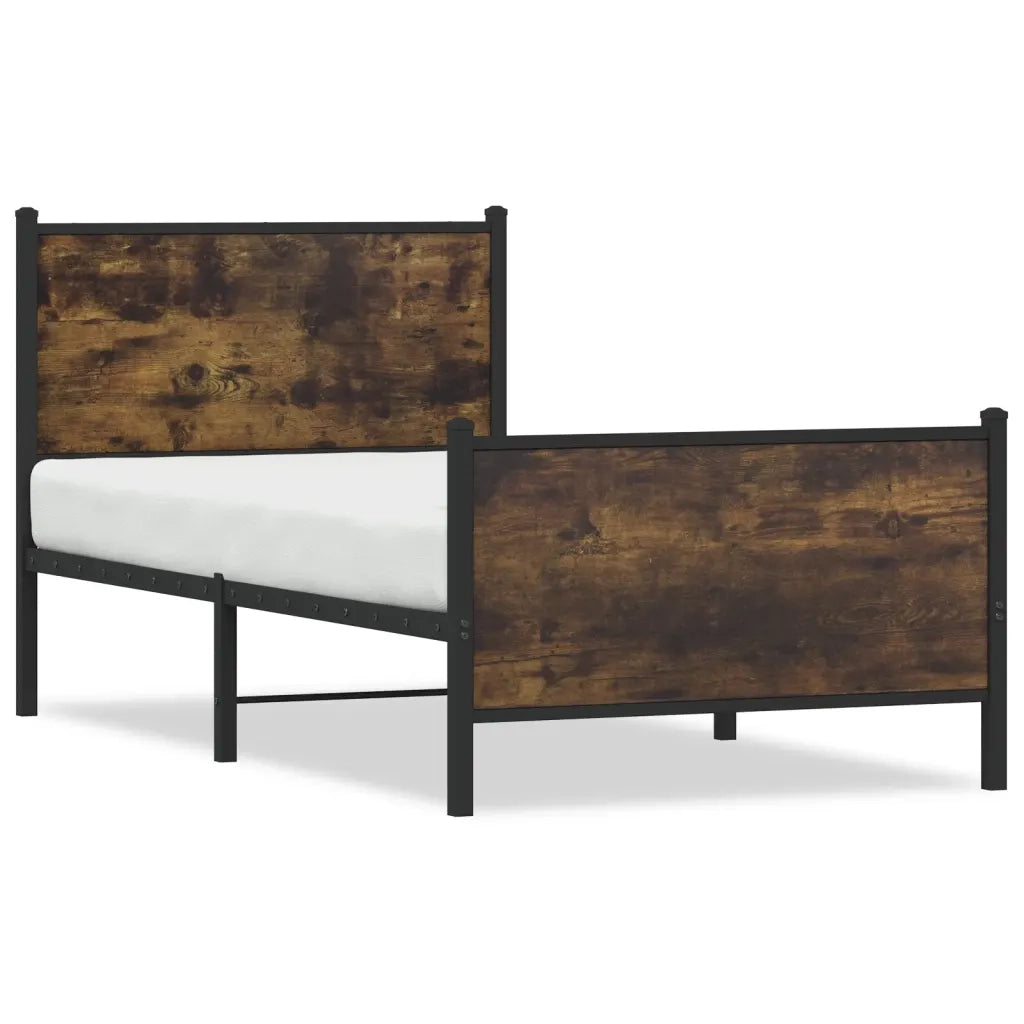 Giroletto senza Materaso in Metallo Rovere Fumo 90x200 cm