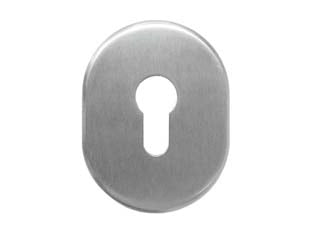 BOCCHETTA OVALE IN OTTONE CROMO SATINATO PER CILINDRI SAGOMATI 316L/SV- - mm.64x84h spessore mm.6 - 5 pezzi CIPIERRE