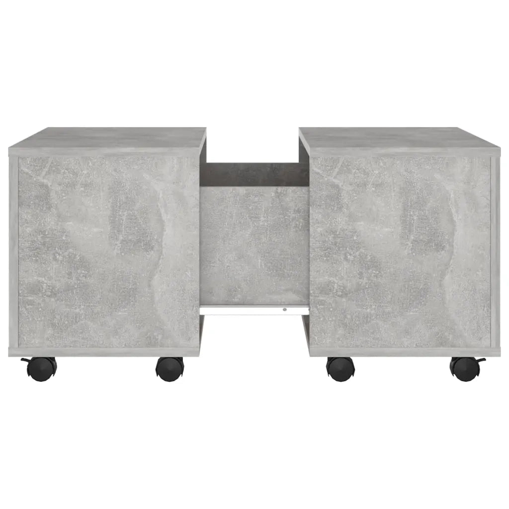Tavolino da Salotto-Tavolino da soggiorno-Tavolo Grigio Cemento 60x60x38cm Legno Multistrato