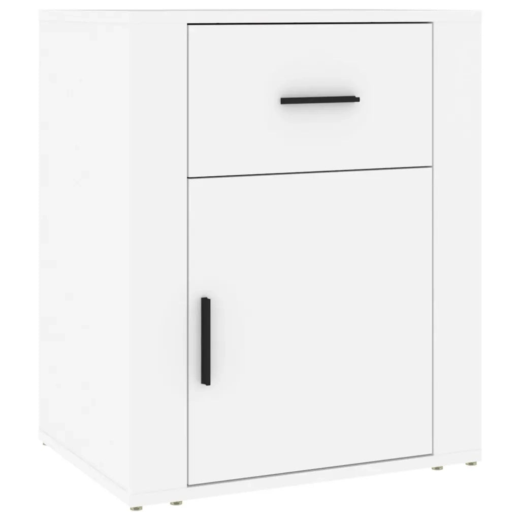 Comodino Bianco 50x36x60 cm in Legno Ingegnerizzato cod mxl 31046