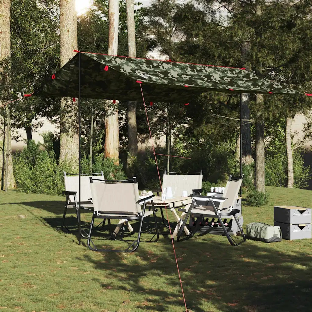 Telone da campeggio | Tenda da campo Mimetica 306x306 cm Impermeabile