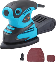 Schuurmachine elettrica 180 W con sistema di aspirazione e set di carta abrasiva 20 pezzi