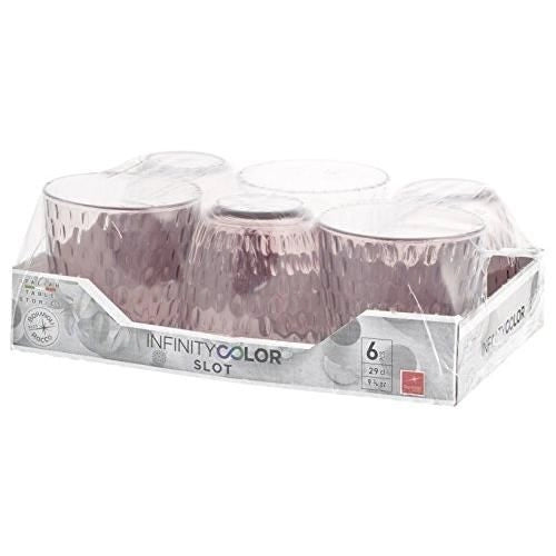 Bormioli Rocco 6 Slot Wassergläser Rosa 29 Cl