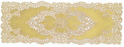 Tavolo decorativo in PVC con disegno floreale antiscivolo per placemats da tavolo per casa, cucina, sala da pranzo, matrimonio, decorazione (oro)
