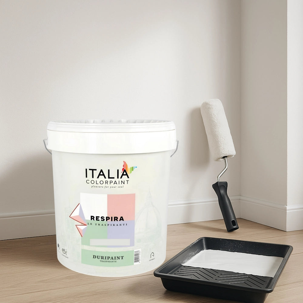 Idropittura traspirante semilavabile bianca vari formati respira duripaint *** formato 4 lt, confezione 1