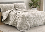 Copripiumino Sacco Piumone 100% Cotone Made In Italy Disegno Mitril - Piazza E Mezza - Bronzo