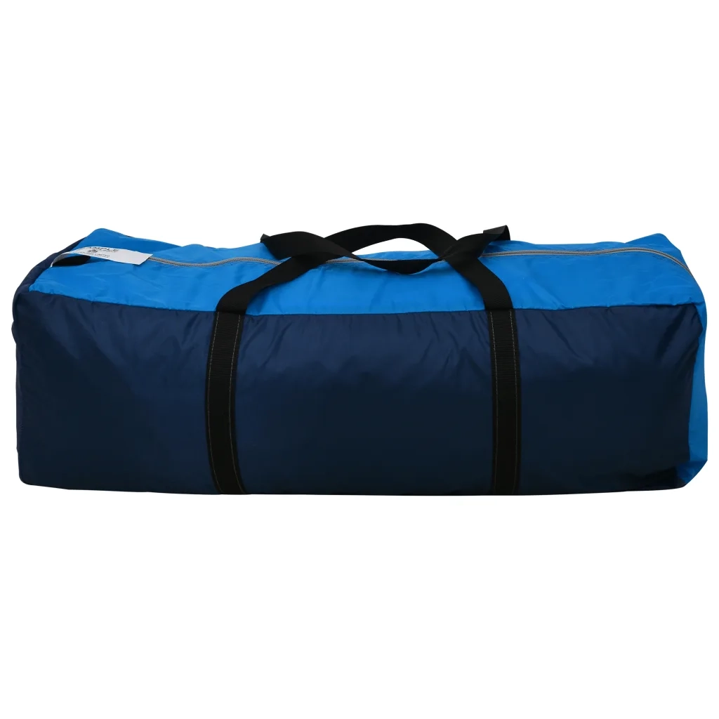Tenda da Campeggio in Tessuto 9 Persone-Tenda per Famiglie Blu Scuro e Blu