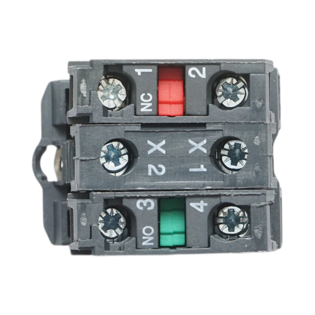 Pulsante con ritorno e segnalazione LED verde 1NO+1NC, 220V/10A, TB5 Breckner Germany
