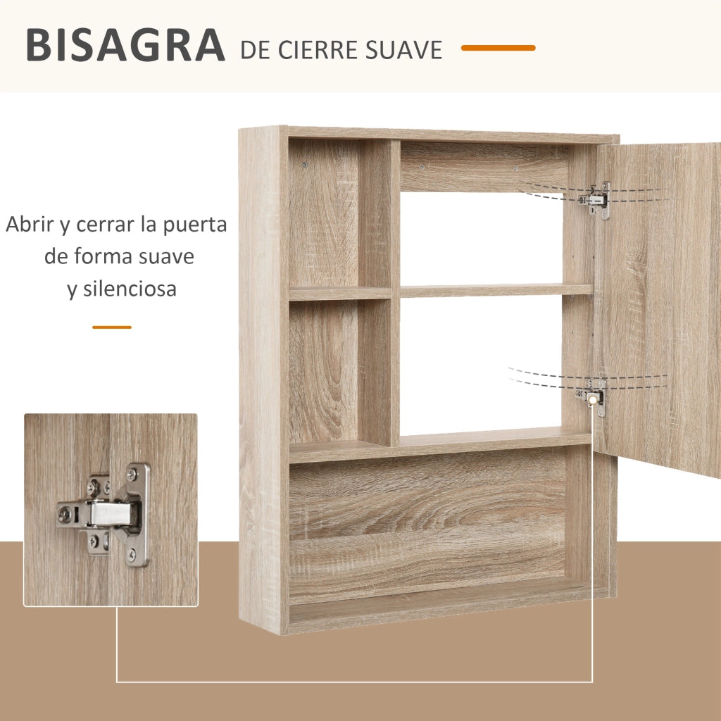 Armadio con Specchio ¨C zephmum ¨C 60x15x76 cm Rovere