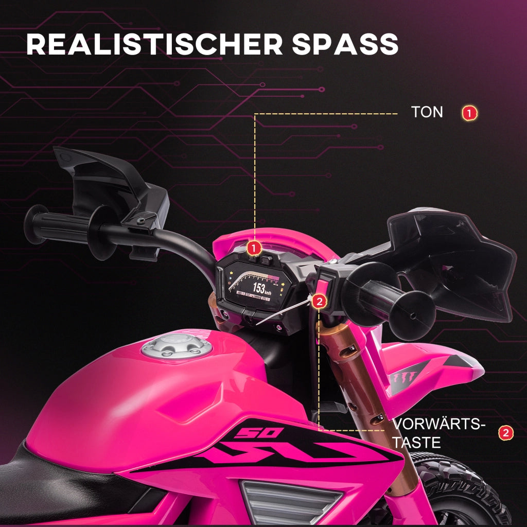 Motocicletta Elettrica per Bambini ¨C zephmum ¨C Rosa