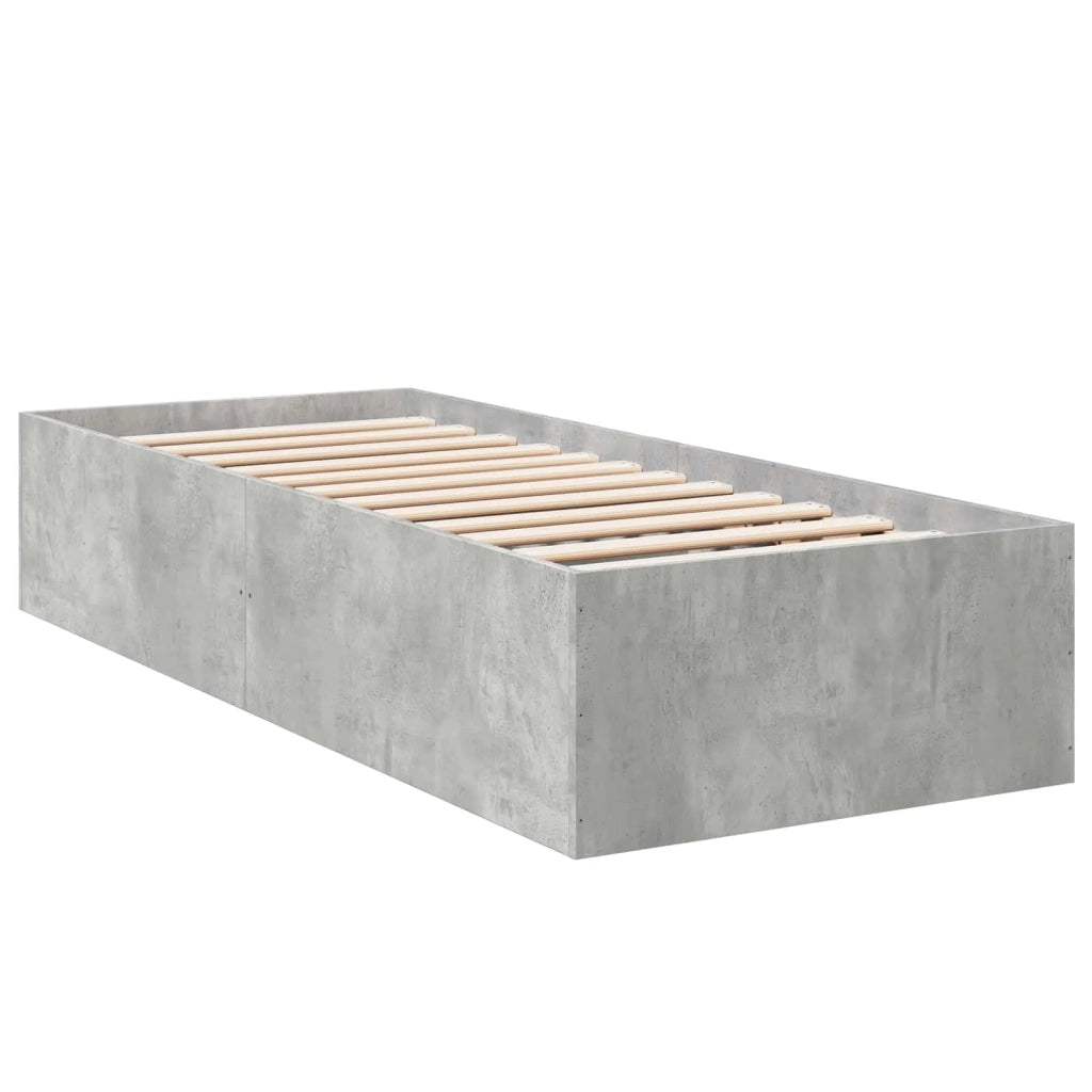 Struttura letto a pavimento Grigio Cemento 80 x 200 cm 3429546