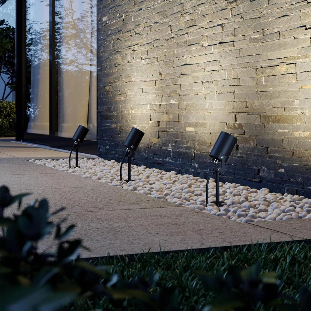SPIKY Faretto picchetto LED SPOT IP65 lampada GU10 segnapassi orientabile luce alberi cespugli piante giardino facciate 230V
