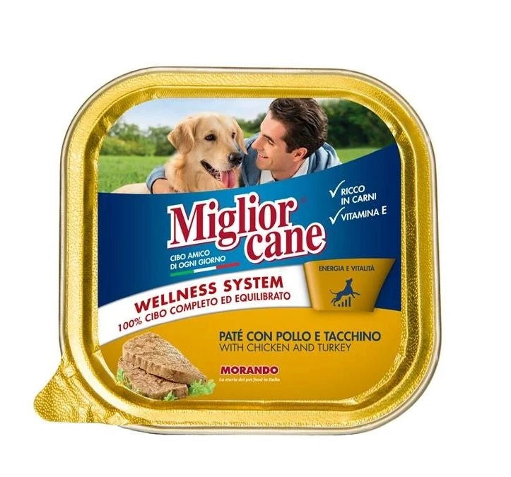 SET 22 MIGLIOR CANE PATE' CON POLLO E TACCHINO 150 GR