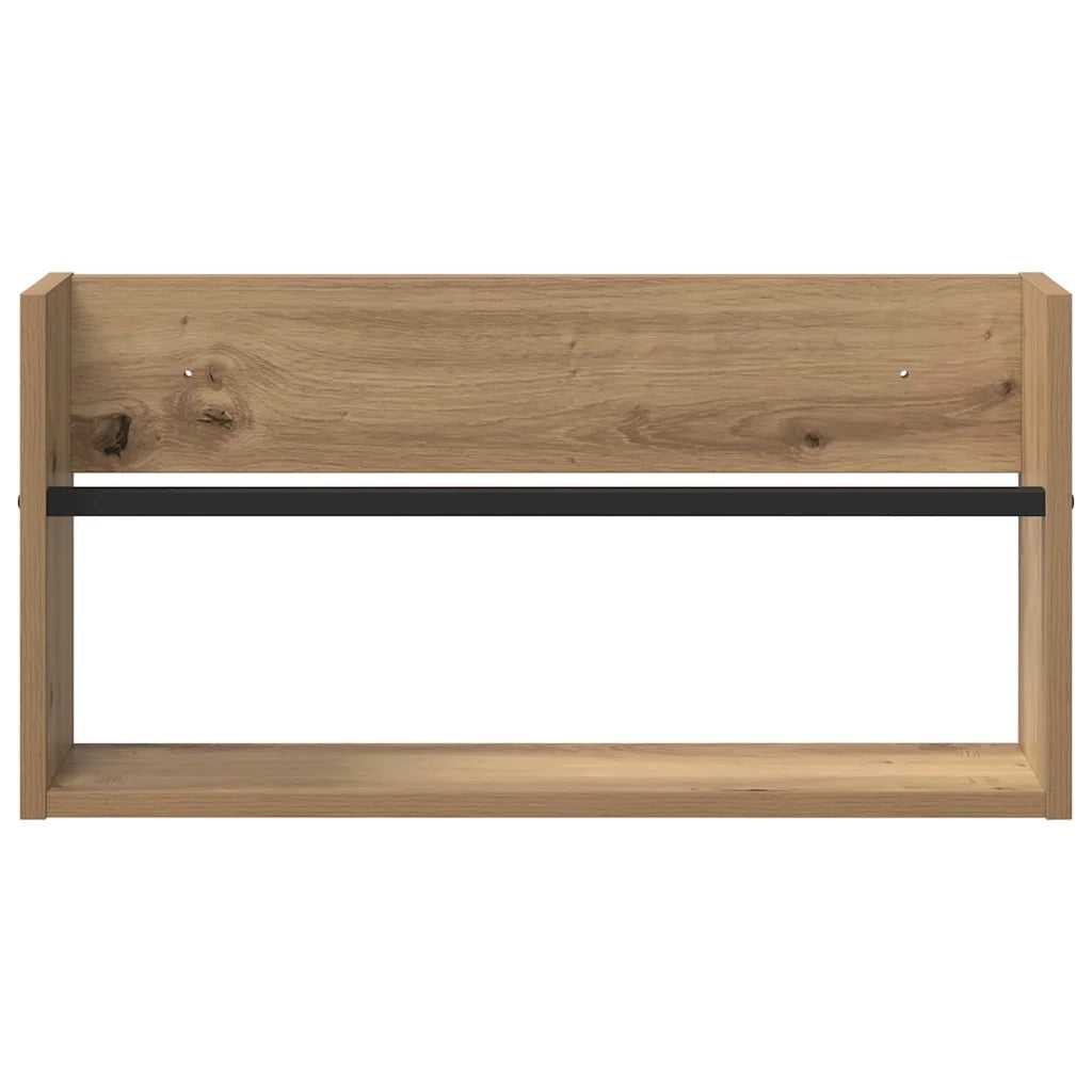 Scaffale per riviste 2 pz Rovere artigianale 60 x 12 x 30 cm CFW8023463