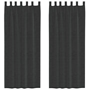 Tende in Voile con Linguetta 2 pz Nero