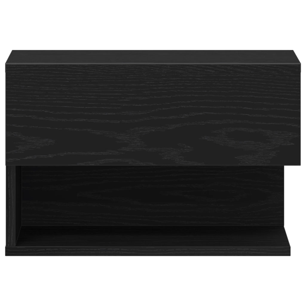 Comodino da parete  in legno ingegnerizzato nero