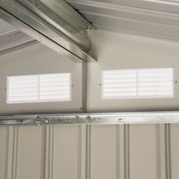 Casetta Box da Giardino in Lamiera Grigio 213x127x185 cm