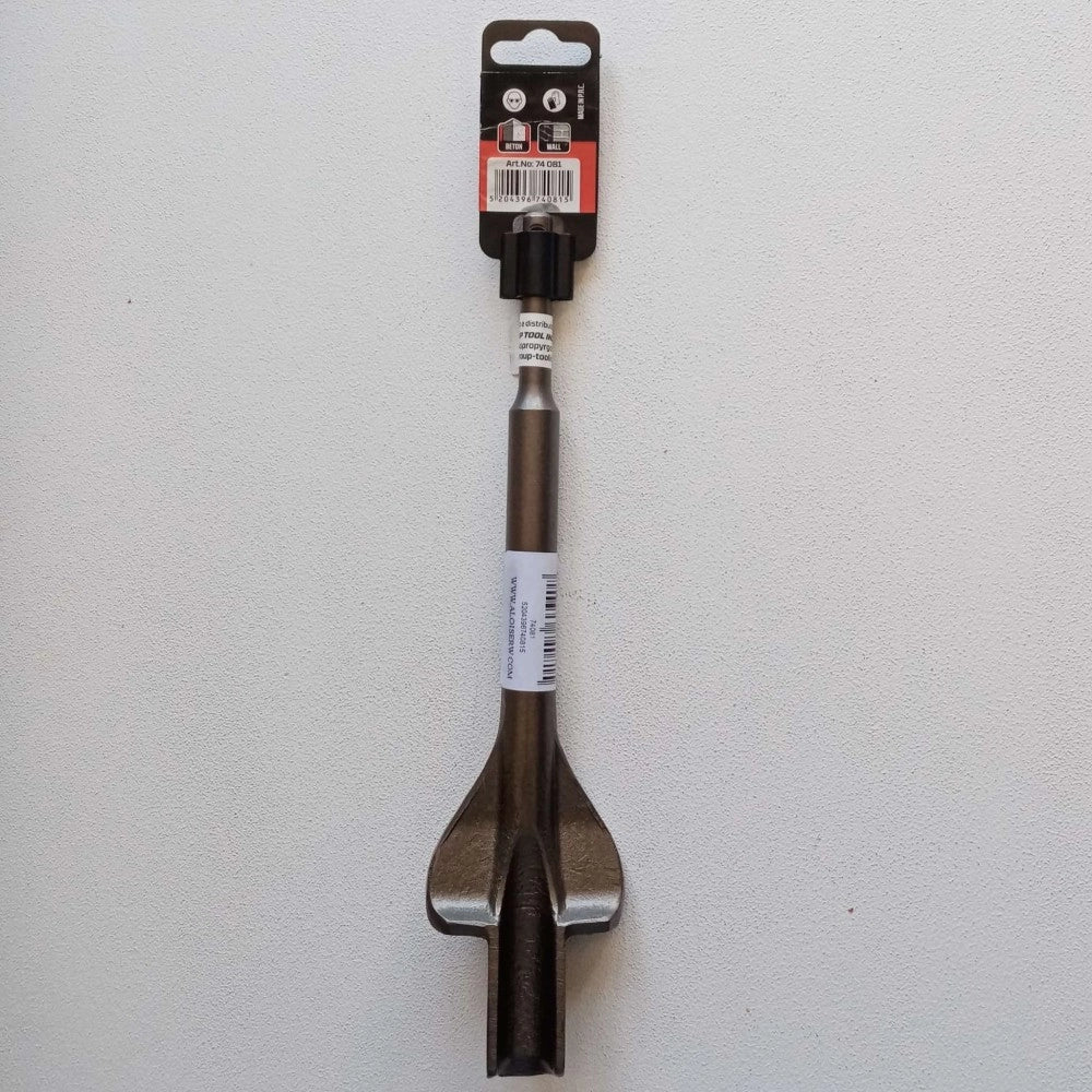 Benman scalpello punta a sgorbia da 23mm ed alette per tassellatore sds-plus - lunghezza 380mm