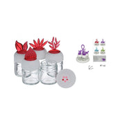 Trade Shop - Set 5 Contenitori Barattolo Natura 41cc Design Dosatore Sale Pepe Spezie Vetro -