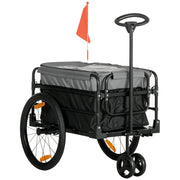Carrello da giardino pieghevole ¨C Xylo ¨C acciaio nero e grigio 130x64x103 cm