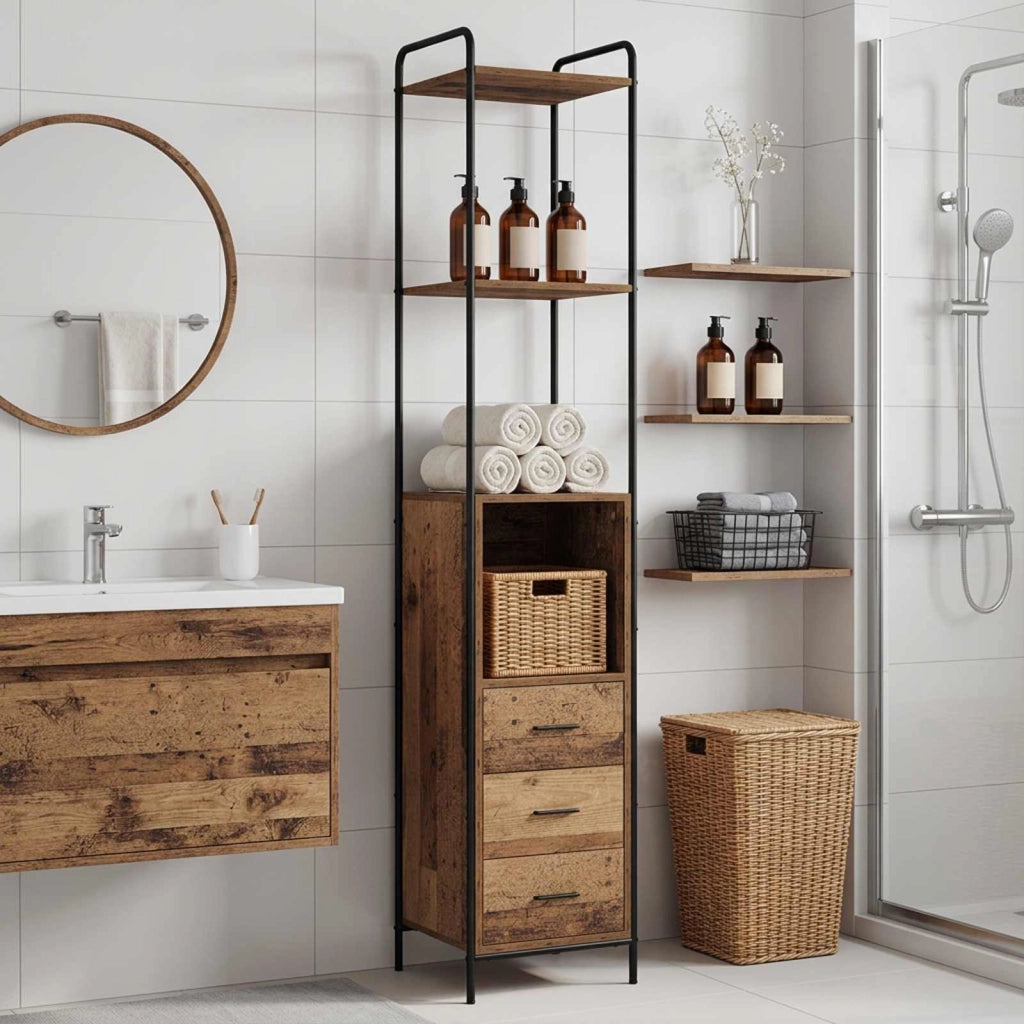 Mobile da Bagno Legno antico 40 x 36 x 200,5 cm 8014044