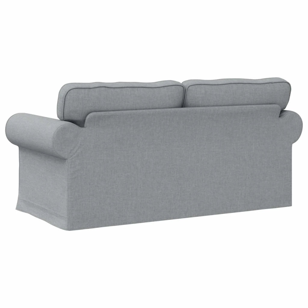 Divano Grigio chiaro 215 x 82 x 80 cm Tessuto