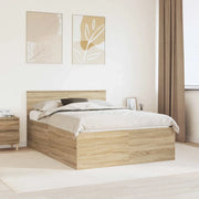Struttura del letto con testiera Rovere Sonoma 150 x 200 cm 3408566