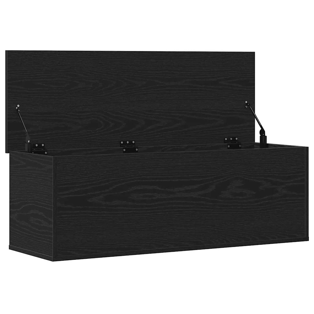 Scatola di Stoccaggio Rovere Nero 102 x 35 x 35 cm 868722