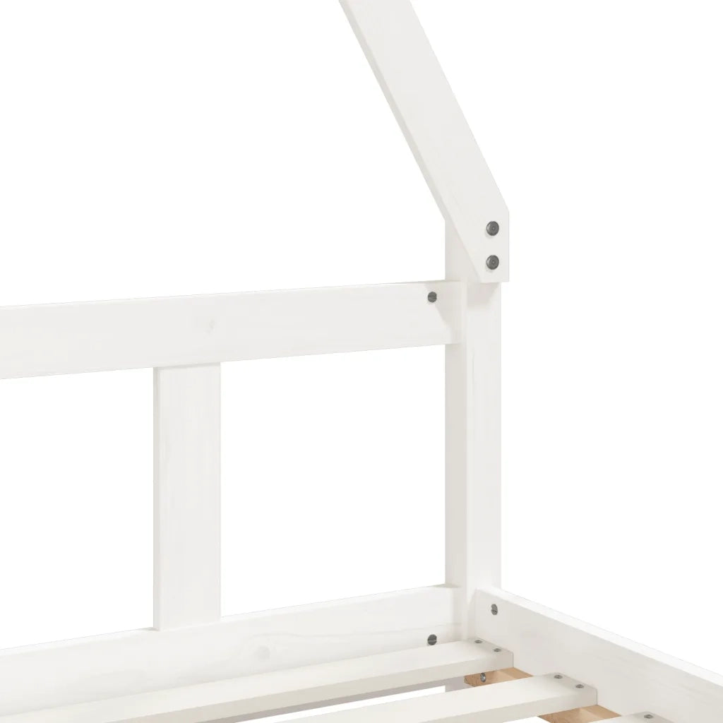 Giroletto per Bambini-Struttura Letto Bambini Bianco 90x190cm in Legno Massello di Pino 530190