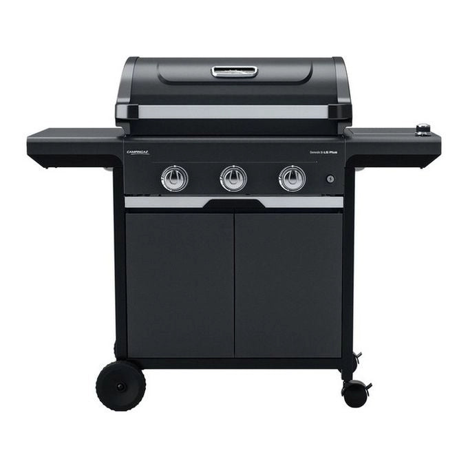 Campingaz 2181070 Select 3 LS Plus Barbecue a Gas 3 Fuochi 11300 W con Bruciatore Laterale Sistema InstaClean Griglia in Ghisa Colore Nero Grigio