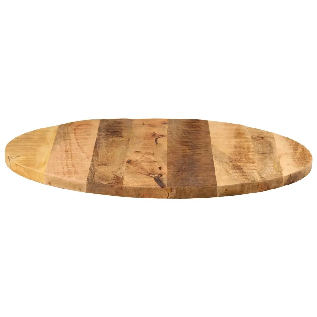 Piano per Tavolo Ã˜ 80x2,5cm Rotondo Legno Massello Grezzo Mango