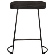 vidaXL Sgabelli da Bar 2 pz Neri 46x38x52 cm Legno Massello di Mango