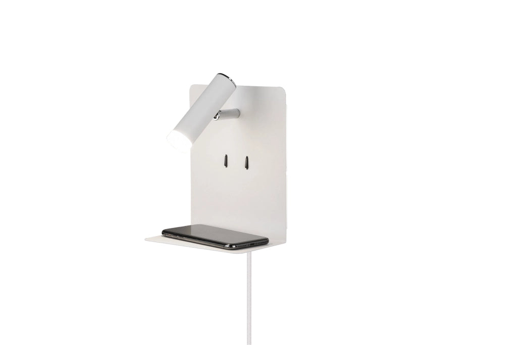 Applique da Interno a LED in Metallo Bianco Opaco
