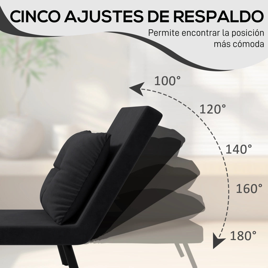 Letto imbottito singolo ¨C zephmum ¨C nero 63x73x81 cm