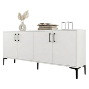 Madia Pollein, Credenza 2 Ripiani, 180x35x78h cm Bianco