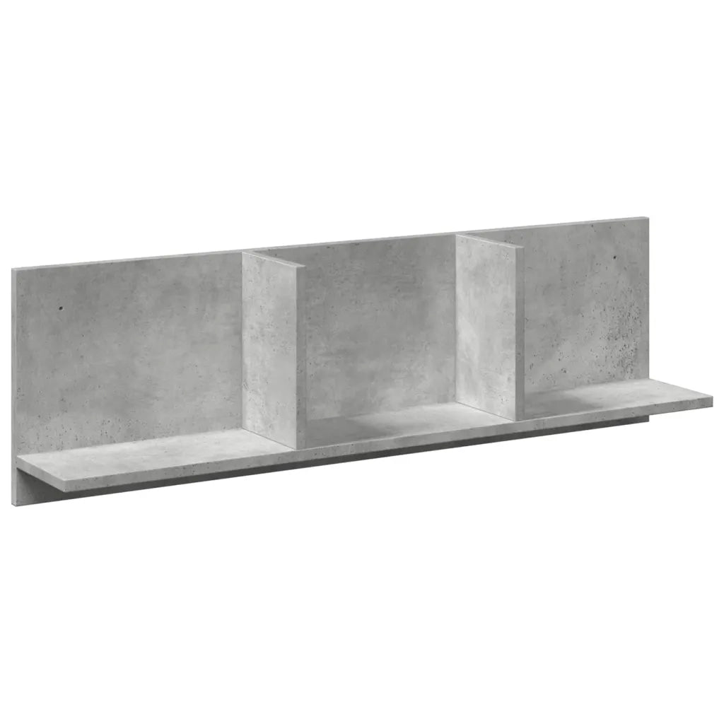 Mobile a Parete 100x16,5x30 cm Grigio Cemento in Truciolato