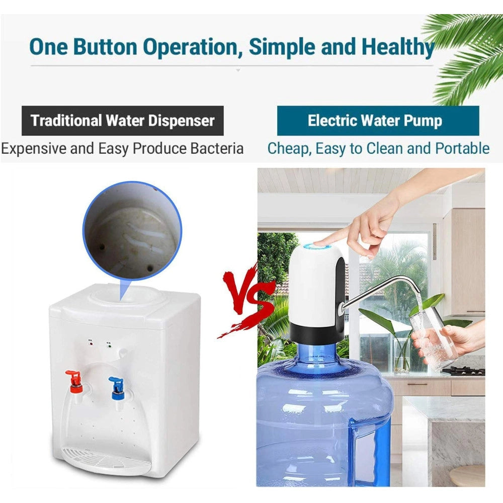 Trade Shop - Dispenser Erogatore D'acqua Rubinetto Elettrico Per Boccioni Ricaricabile Usb -