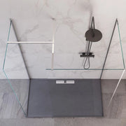 Parete doccia Walk-In in Cristallo 8mm tre lati trasparente - Misura: 100 x 100 x 100 x h195