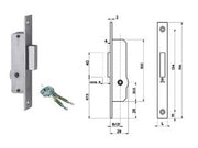 SERRATURA DA INFILARE PER MONTANTI SOLO CATENACCIO 9031416  mm.16 (9031416)    ISEO