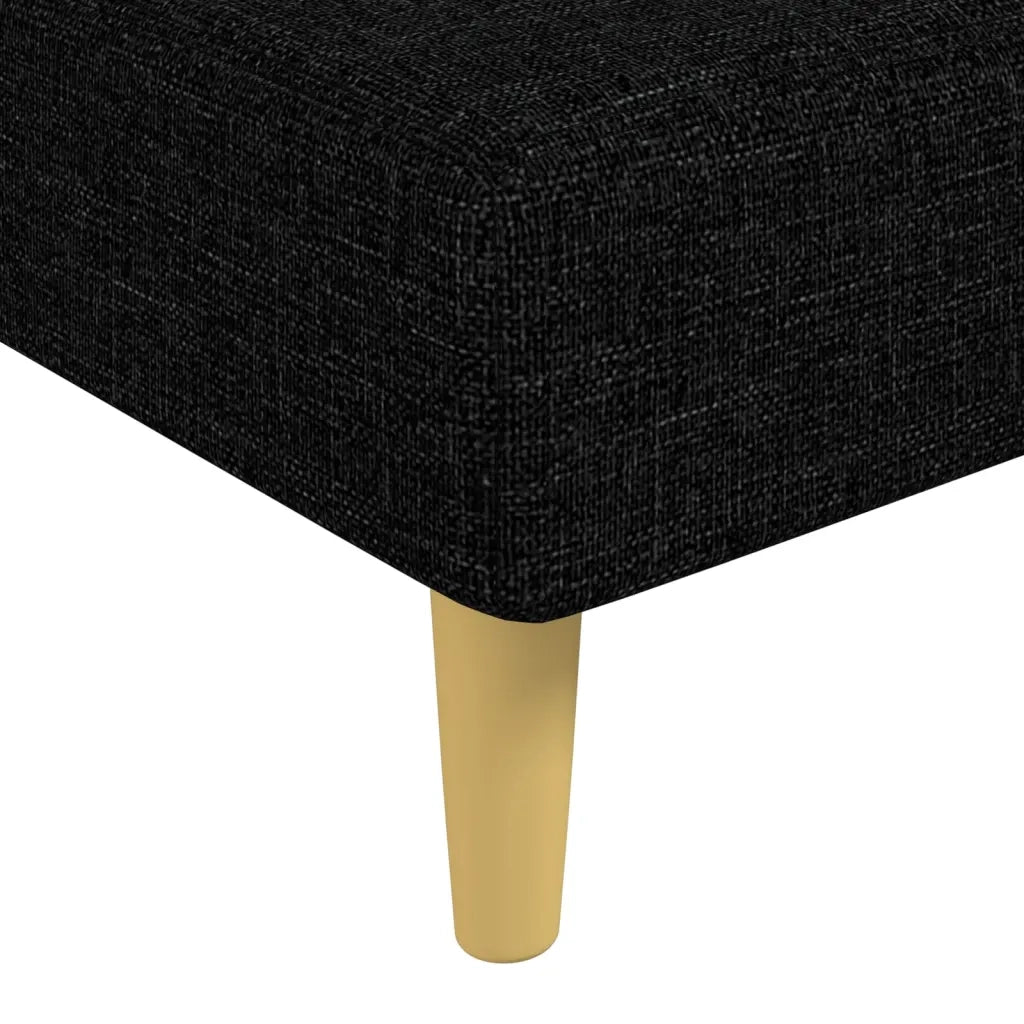 Chaise Longue in Tessuto Nero 352800