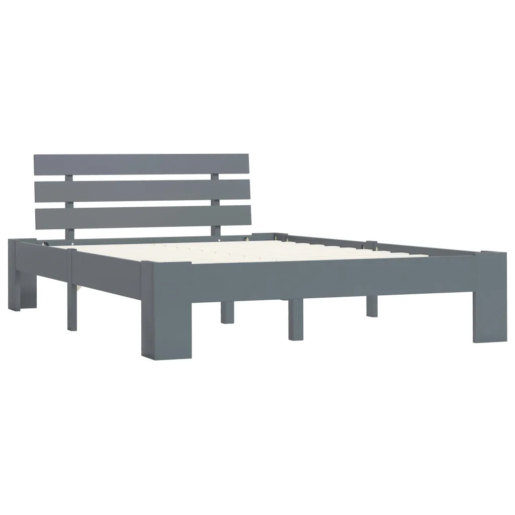 Giroletto senza Materasso Grigio 140x200 cm in Legno di Pino