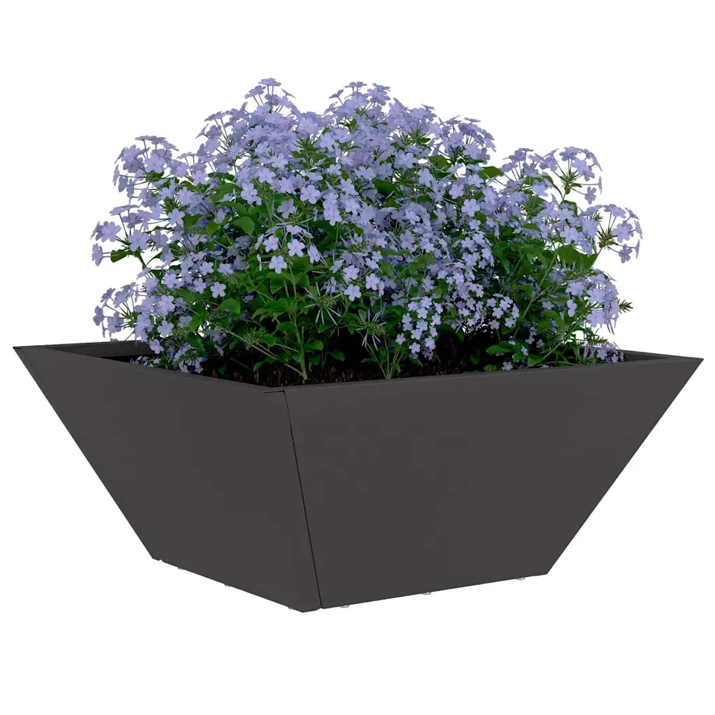 Vaso da giardino 5 pcs Nero 35 x 35 x 15 cm 873797