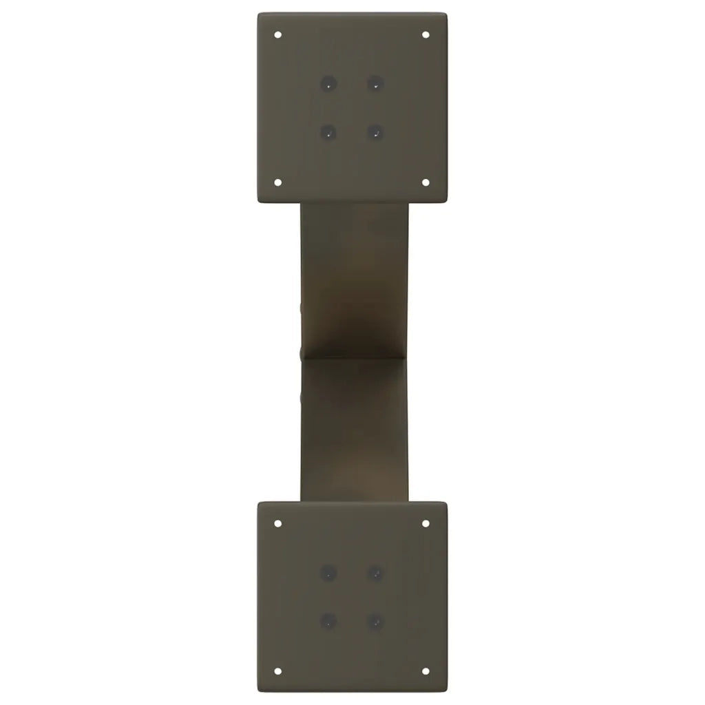 Gambe per Tavolino da Caff¨¨ a Forma di X 2 pz | Piede del tavolo Acciaio Naturale 50x(30-31) cm Acciaio