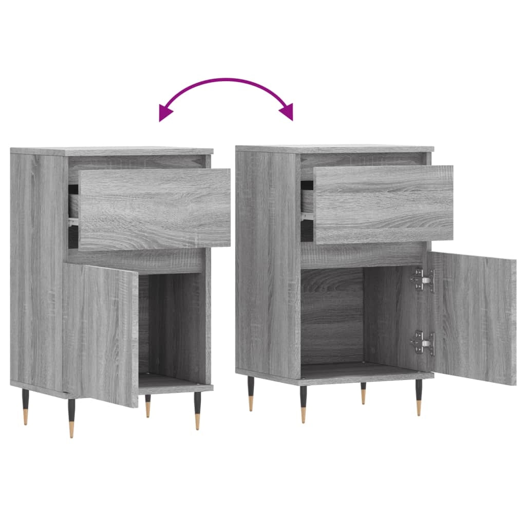 Buffet credenza cassettiera armadio mobile contenitore organizer per cucina soggiorno salotti set di 2 Sonoma 40 x 35 x 70 cm in legno ingegnerizzato grigio 02_0036951