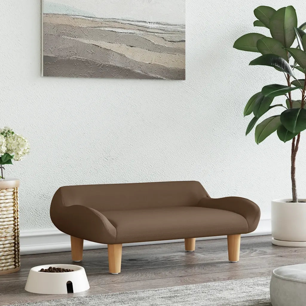 Lettino per Cani Marrone 70x40x24 cm in Tessuto 171948