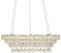 Lampada Da Soffitto Cristallo Led 102w Telecomando App417-cp